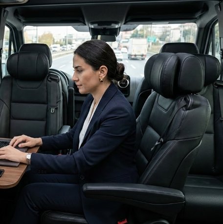 Produktivität auf Geschäftsreisen: Ergonomie beim Arbeiten in einem VIP-Fahrzeug