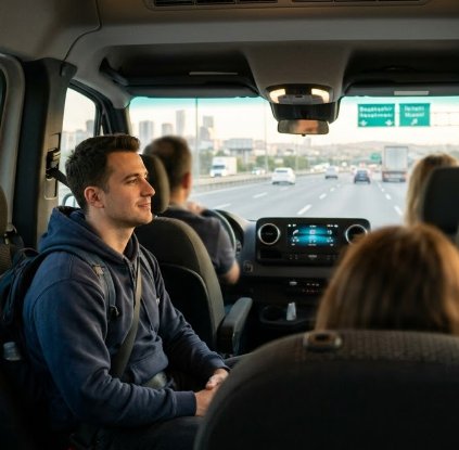 Moderner und schneller Transfer vom Flughafen Istanbul nach Başakşehir mit Istanbul Cozy Shuttle