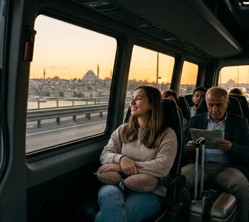 Express-Flughafenverbindung zwischen den Kontinenten mit Istanbul Cozy Shuttle