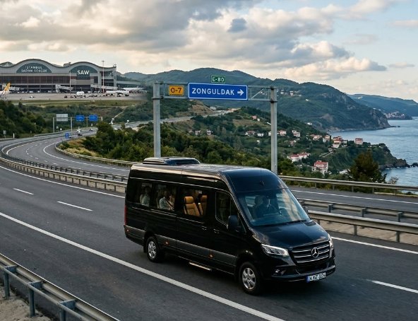 Elite-Transfer vom Flughafen Sabiha Gökçen nach Zonguldak mit Istanbul Cozy Shuttle