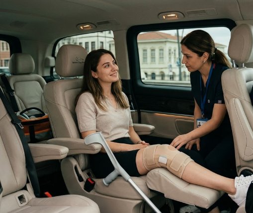 Physiotherapie und medizinische Transporte nach Sportverletzungen mit Istanbul Cozy Shuttle