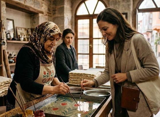 DE: VIP-Kulturtour zu Istanbuls antiken Ebru- und handgefertigten Papierwerkstätten
