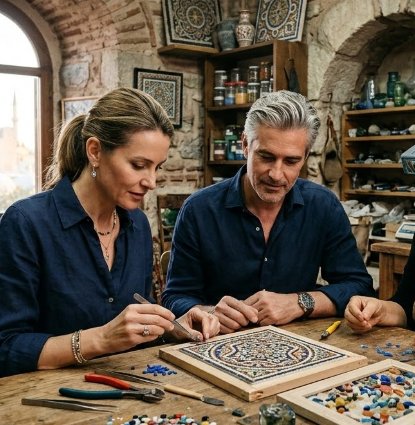 DE: VIP-Kunsttouren zu Istanbuls Mikro-Mosaik- und Antikglas-Werkstätten