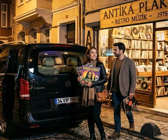 VIP-Transfer zu Istanbuls seltenen Schallplatten- und Retro-Läden