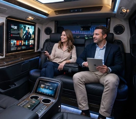 High-Tech Ausstattung und Multimedia in unseren VIP-Vans
