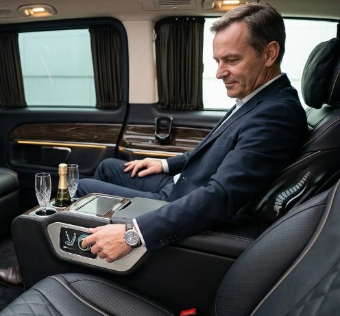 DE: Individuelle Sitzhärte und pneumatische Lordosenstütze bei VIP-Transfers