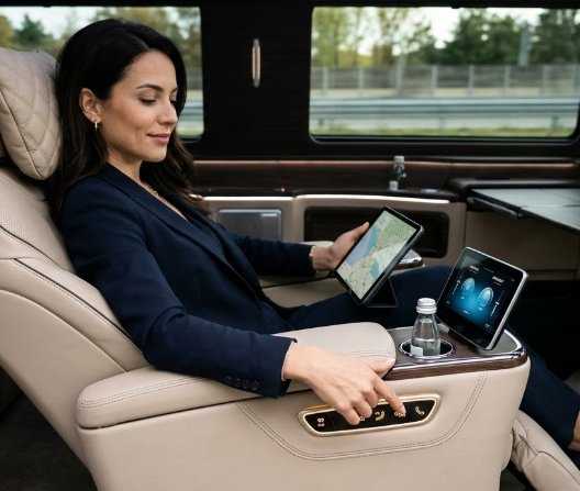 DE: Individuelle Sitzhärte und Massagefunktionen bei VIP-Transfers